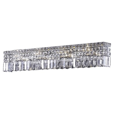 Elegant Lighting Royal Cut Clear Crystal Maxim 8-Light Crystal Wall Sconce V2032W36C/RC